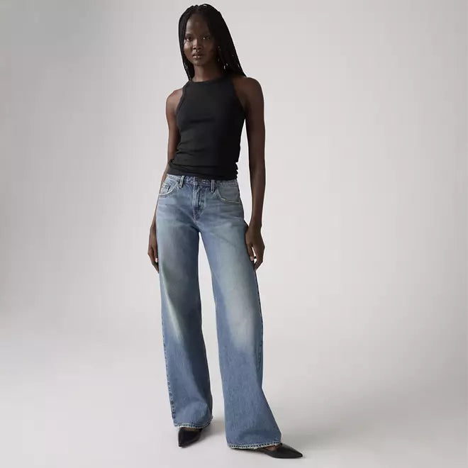 Low Loose Women's Jeans - Rescued City Medium Wash