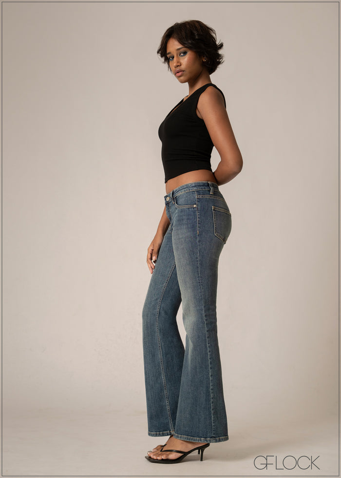 Low Waist Bootcut Jean - Long Length - 220826D
