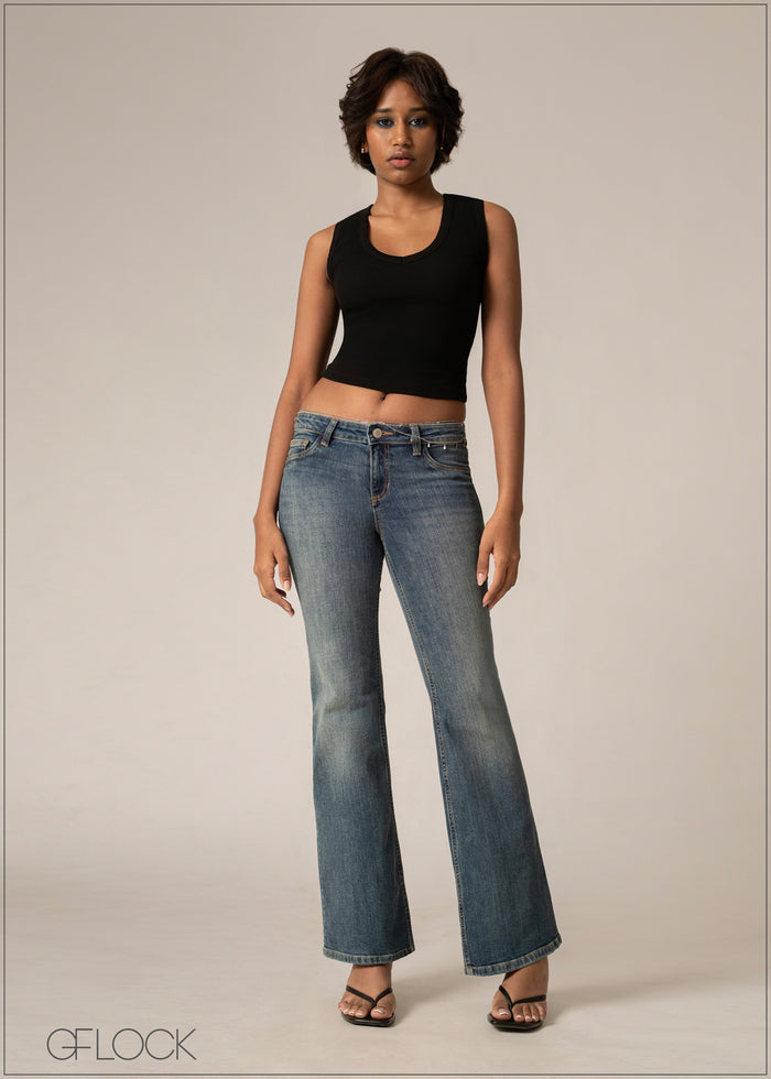 Low Waist Bootcut Jean - Long Length - 220826D