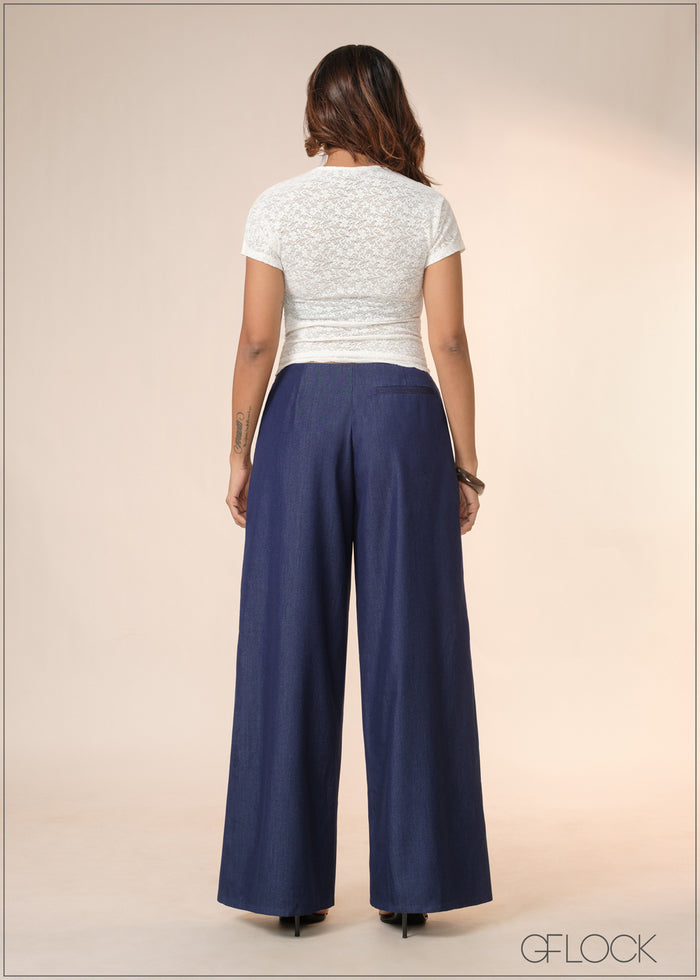 Low Waist Pleated Pant - 040426