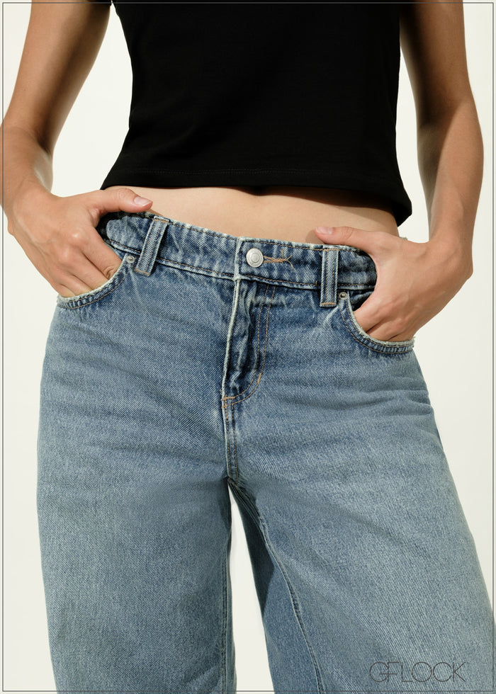 Low Waist Wide Leg Jean - Long Length - 030626