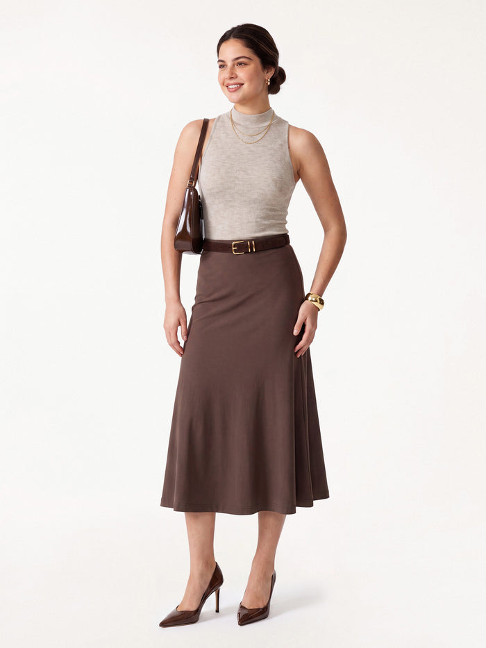 OGLmove Lyocell-Wool Knit Mock Neck Bra Top