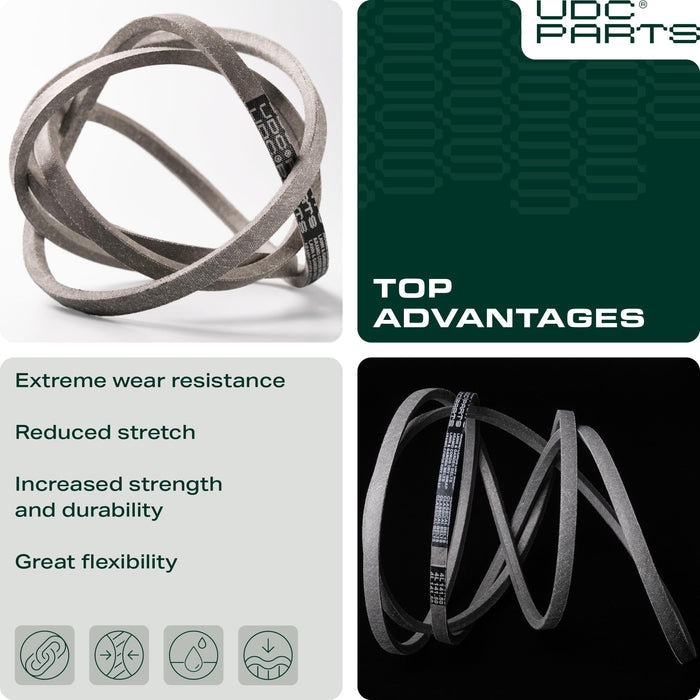 M124895 Mower Deck Belt Replacement for Scotts S1642 & More | 42-in Deck | Aramid Cord