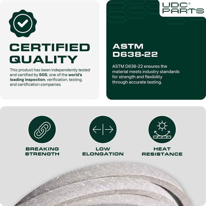 M124895 Mower Deck Belt Replacement for Scotts S1642 & More | 42-in Deck | Aramid Cord