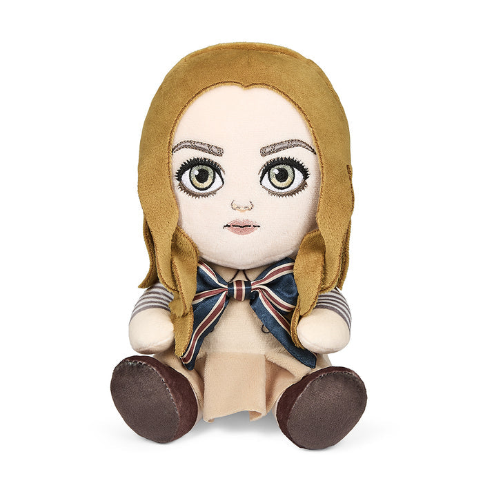 M3GAN plush toy by Kidrobot featuring the Phunny design, soft fabric, and detailed character likeness from the M3GAN movie.