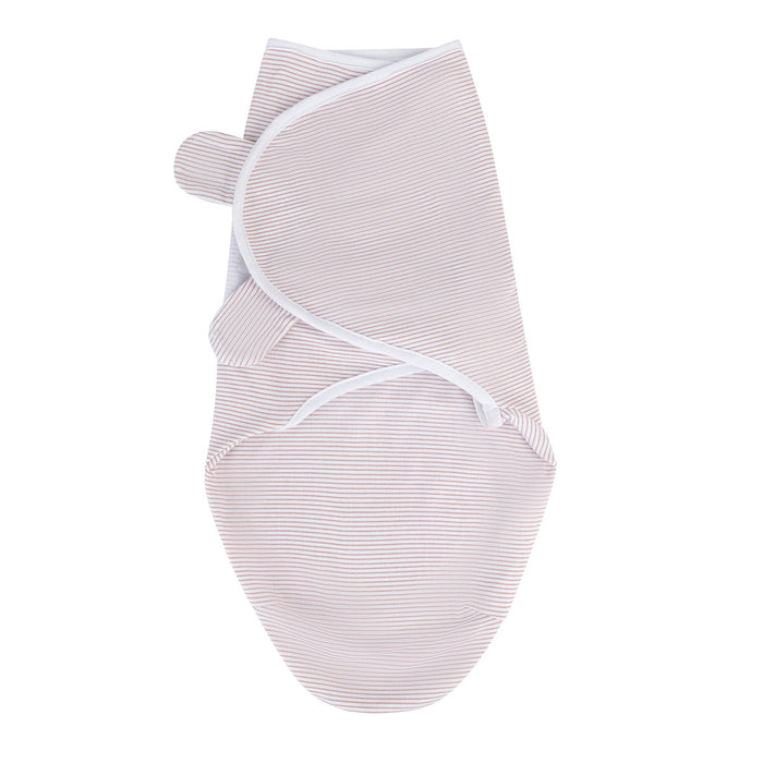 Mauve Stripes Adjustable swaddle Blanket