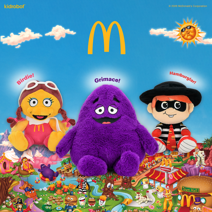McDonald's - Grimace, Hamburglar, and Birdie 3-Pack Phunny Plush Bundle - SDCC Debut on Kidrobot.com