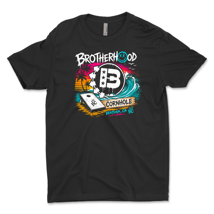 Men's Brotherhood Cornhole "Beach Punk" T-Shirt