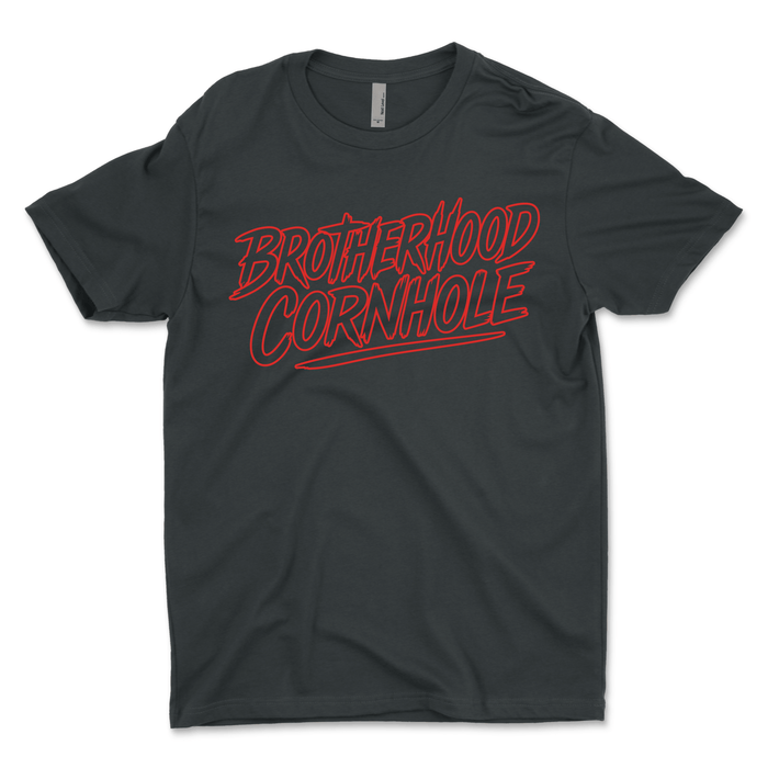 Men's Brotherhood Cornhole Ink Red T-Shirt - Brotherhood Cornhole