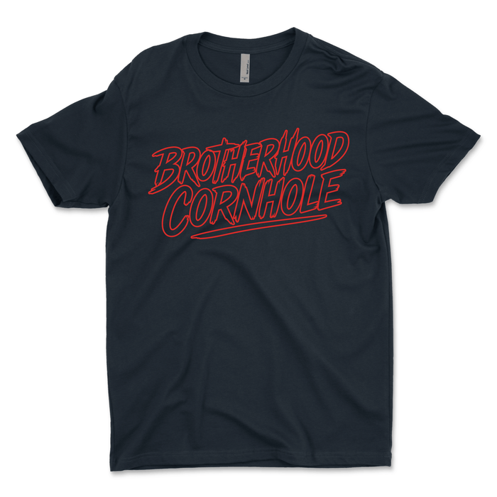 Men's Brotherhood Cornhole Ink Red T-Shirt - Brotherhood Cornhole