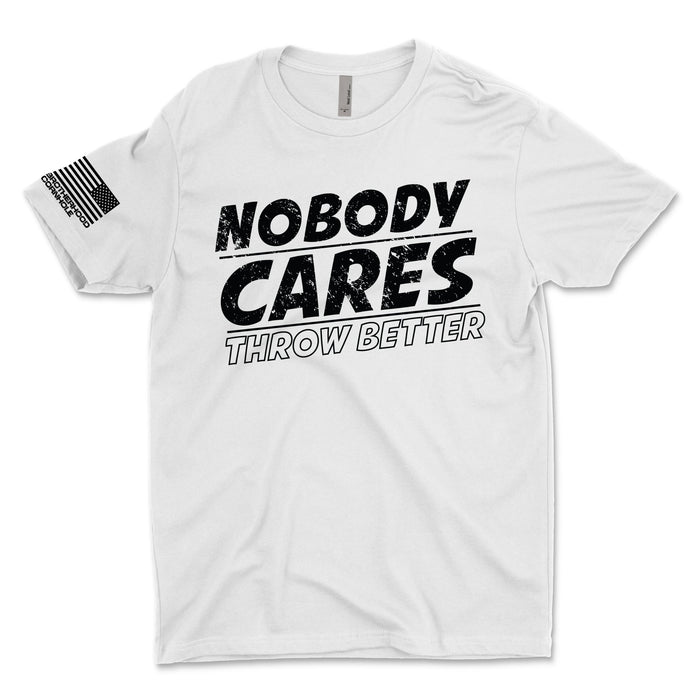 Men's "Nobody Cares Throw Better" T-Shirt - Brotherhood Cornhole