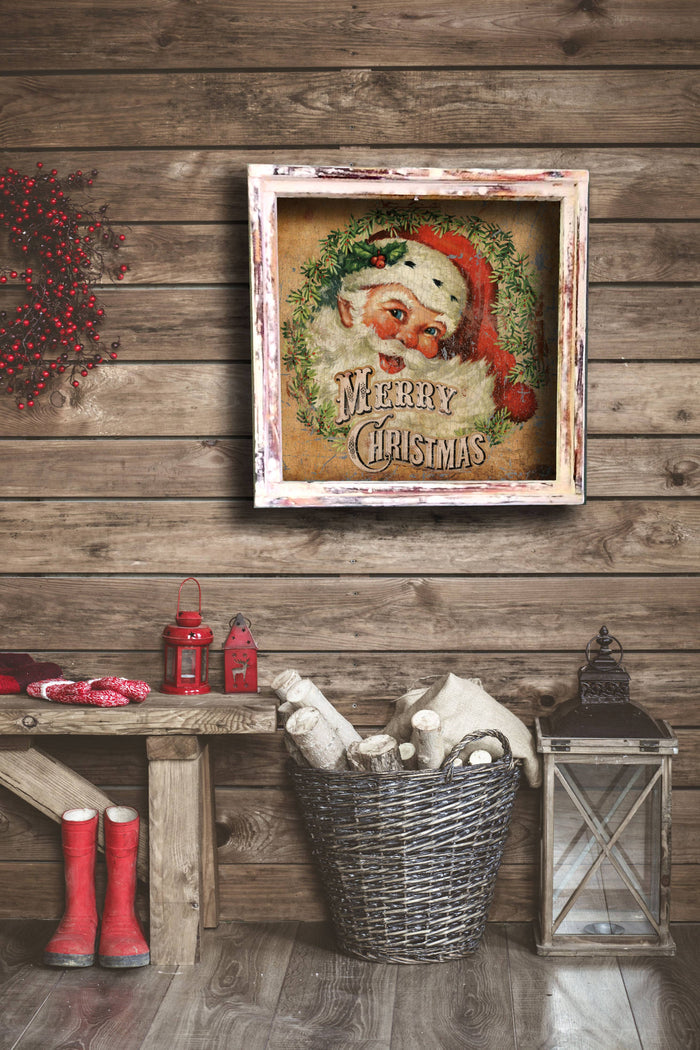 "Merry Christmas" Square Artwork: Medium - 20"