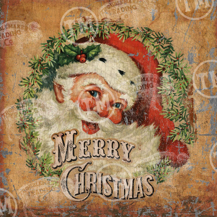 "Merry Christmas" Square Artwork: Medium - 20"