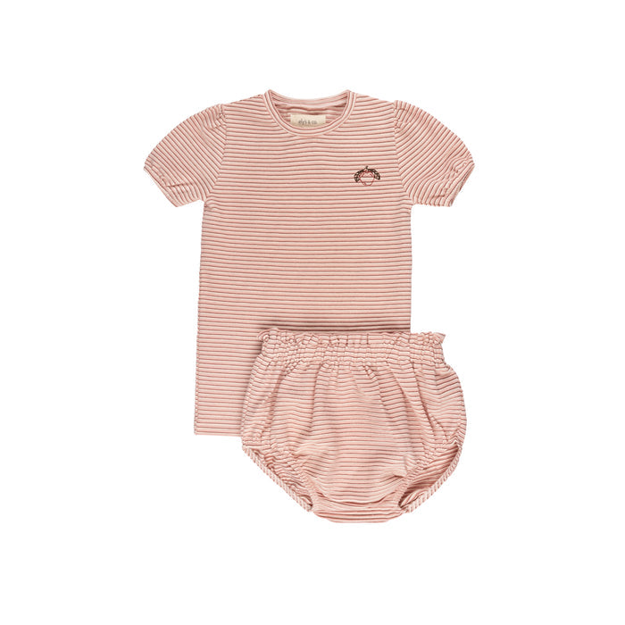 Metallic Stripe Collection - Two Piece Set - Girls