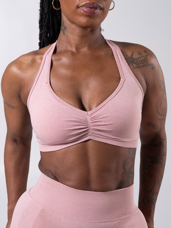 Micro Seamless Sports Bra - Heather Rose Water