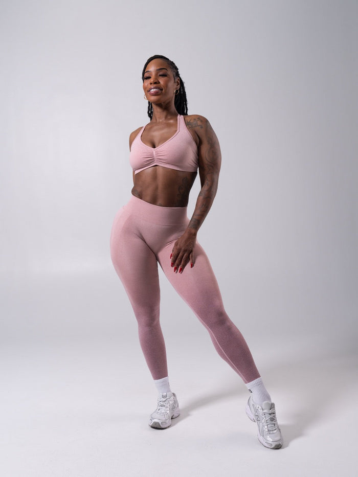 Micro Seamless Sports Bra - Heather Rose Water
