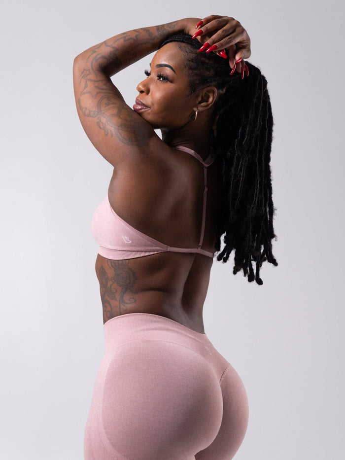 Micro Seamless Sports Bra - Heather Rose Water