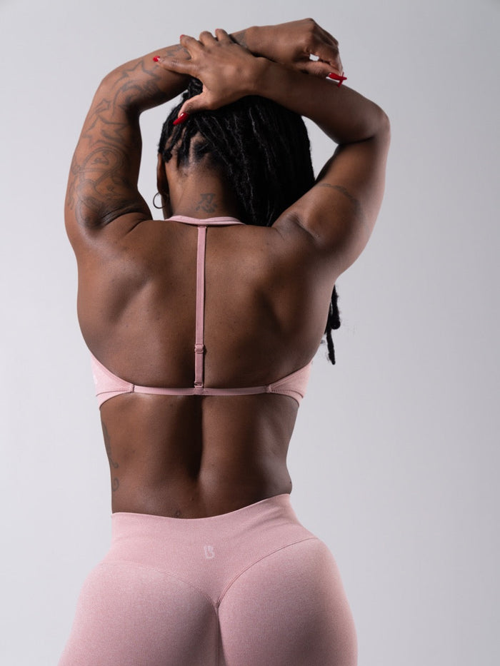 Micro Seamless Sports Bra - Heather Rose Water