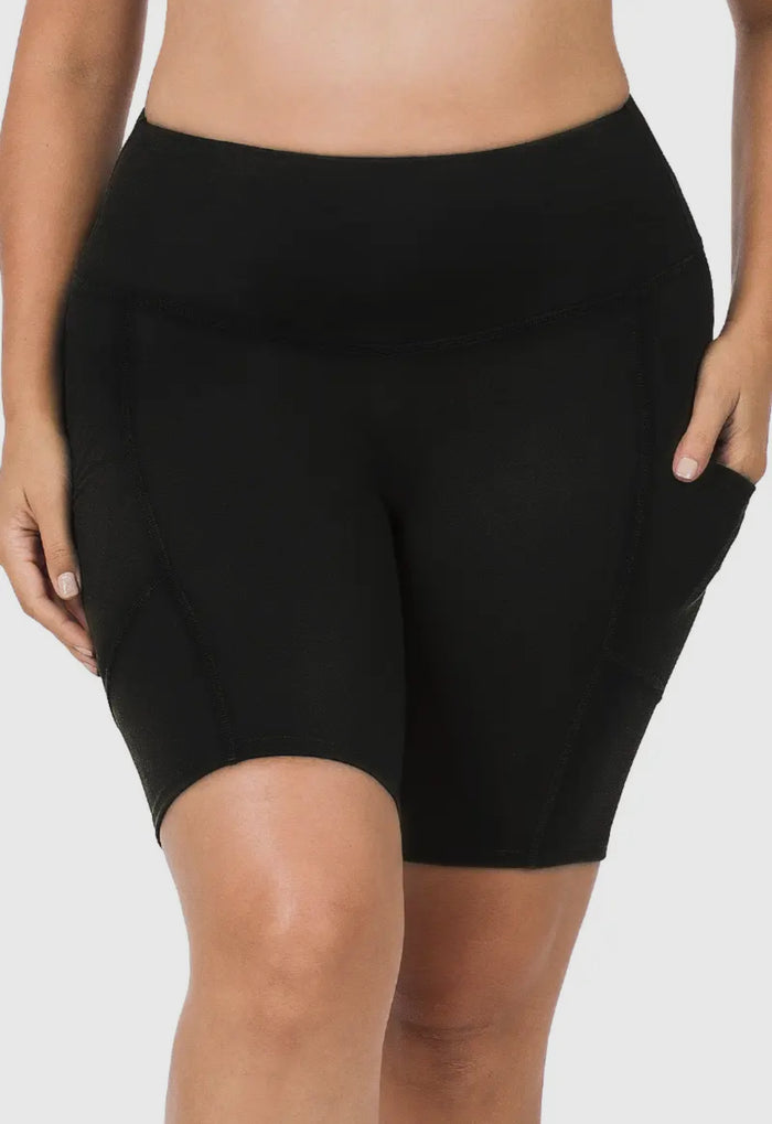 Microfiber biker shorts-plus
