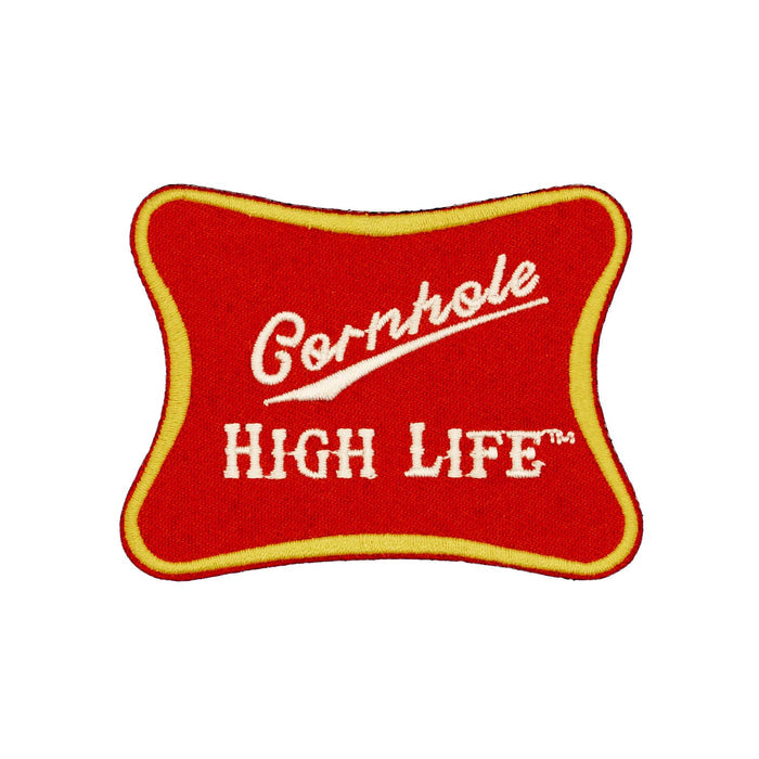 Miller Beer "Cornhole High Life" Embroidered Velcro Patch - Brotherhood Cornhole