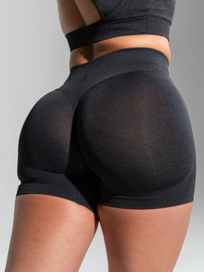 Miracle Seamless Hip Rise Short 4.5" - Heather Charcoal