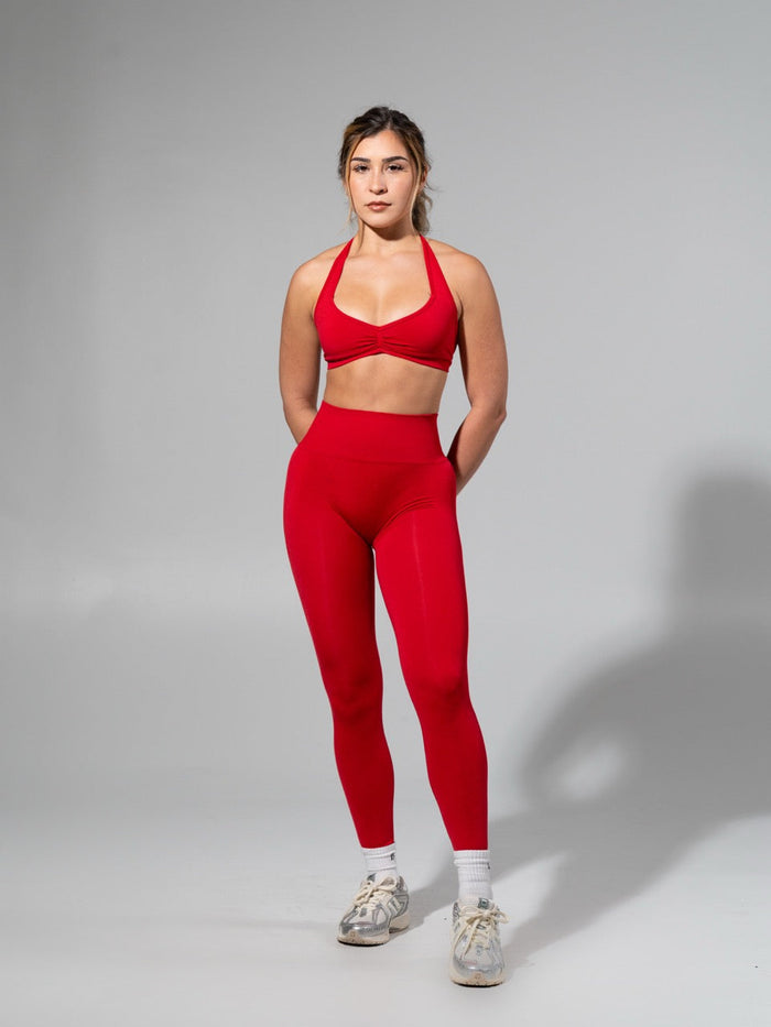 Miracle Seamless Legging - Heather Lipstick Red