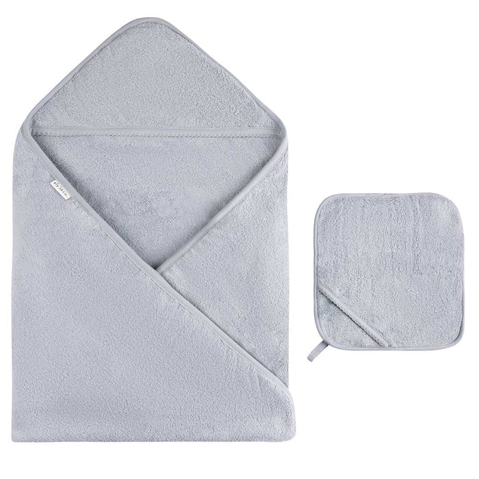 Misty Blue Hooded Towel & Washcloth