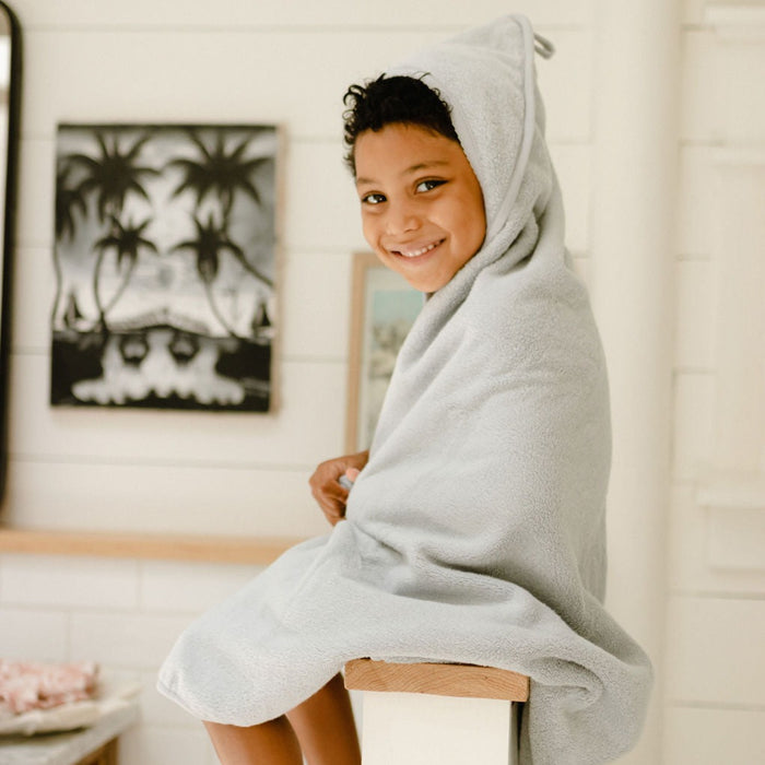 Misty Blue Hooded Towel & Washcloth