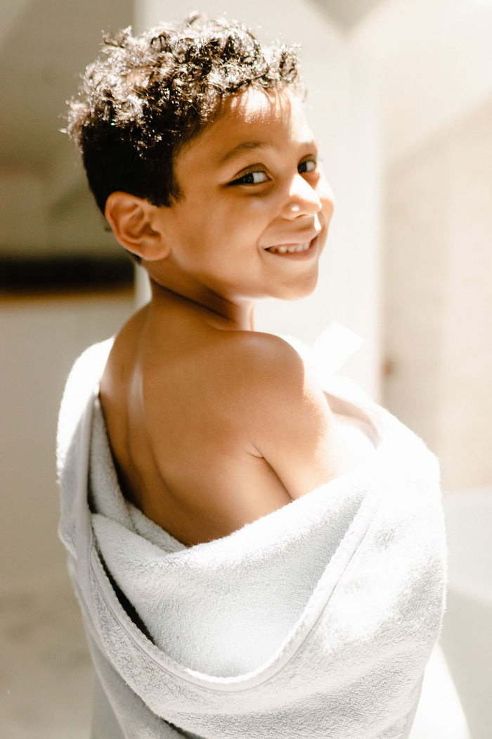 Misty Blue Hooded Towel & Washcloth