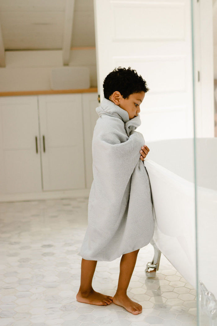 Misty Blue Hooded Towel & Washcloth
