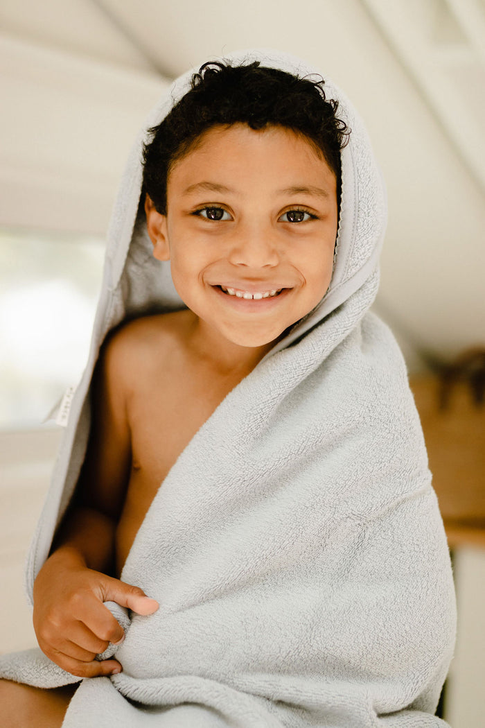Misty Blue Hooded Towel & Washcloth
