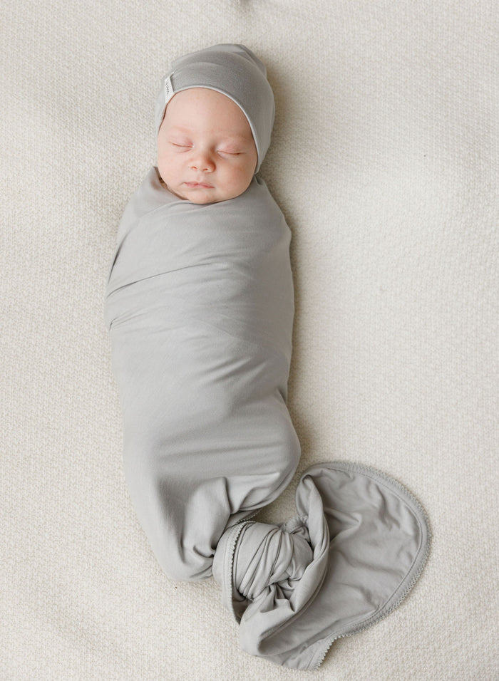 Modal Swaddle & Beanie Set in Gift Box - Blue