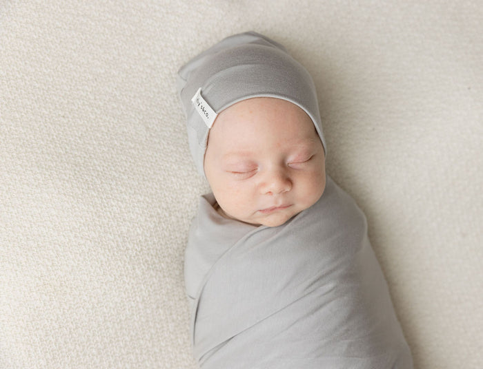 Modal Swaddle & Beanie Set in Gift Box - Blue