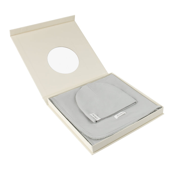 Modal Swaddle & Beanie Set in Gift Box - Blue
