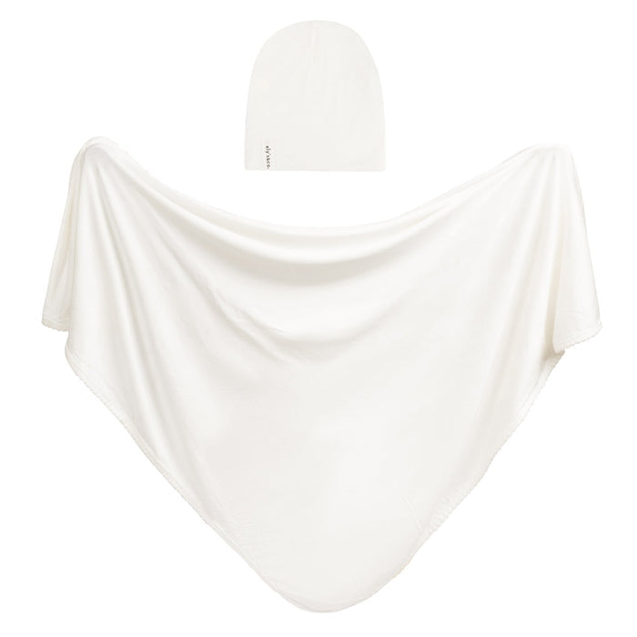 Modal Swaddle & Beanie Set in Gift Box - Ivory