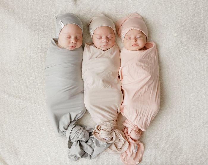 Modal Swaddle & Beanie Set in Gift Box - Rose Pink
