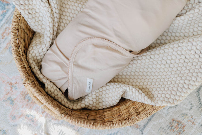 Modal Swaddle & Beanie Set in Gift Box - Tan