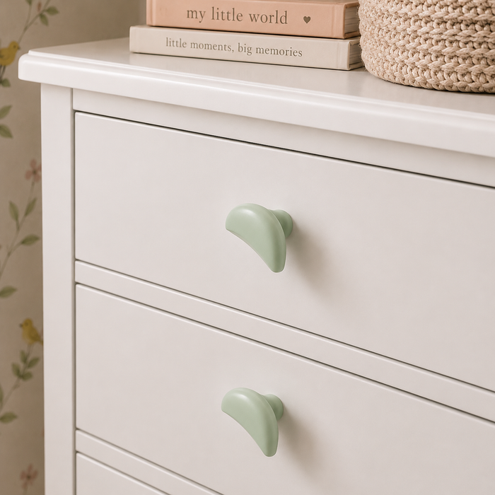 Modern Ceramic - Moon Drawer Handle, Cartoon Style