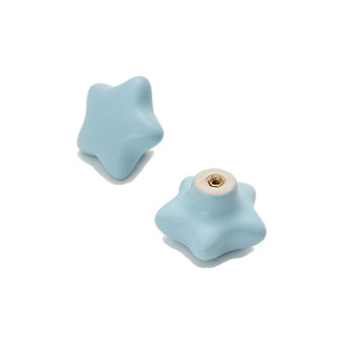 Modern Ceramic Blue- Star Drawer Handle, Cartoon Style image 0