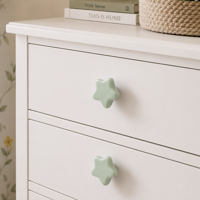 Modern Ceramic- Star Drawer Handle, Cartoon Style