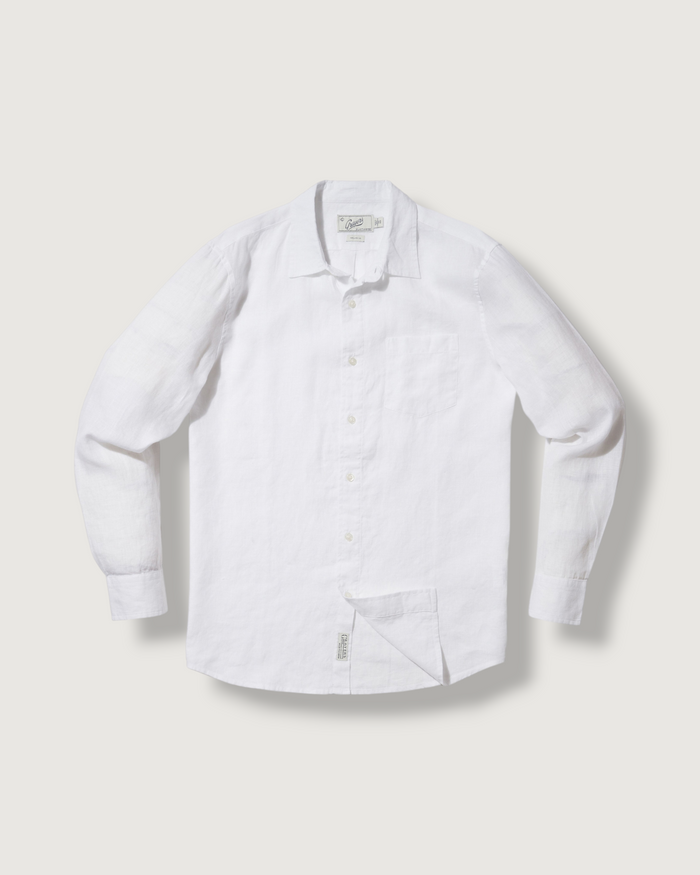 Nantucket Yard Dyed Linen Shirt - White