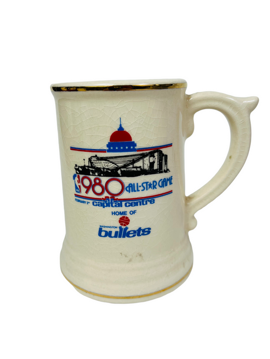 NBA ALL-STAR GAME VINTAGE 1980 BULLETS CAPITAL CENTRE STEIN BEER MUG