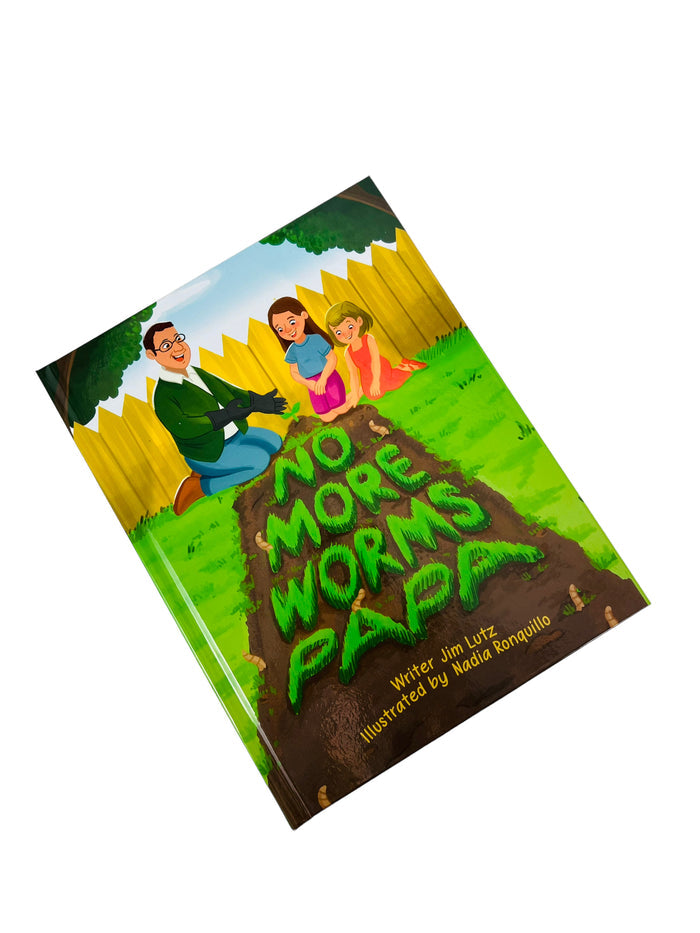 NO MORE WORMS PAPA SIGNED CHILDREN'S HARDBACK BOOK