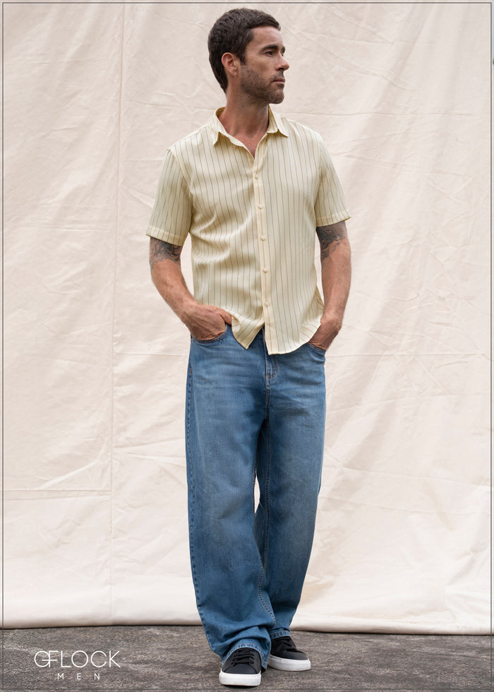 Normal Collar Short Sleeve Shirt - 080426
