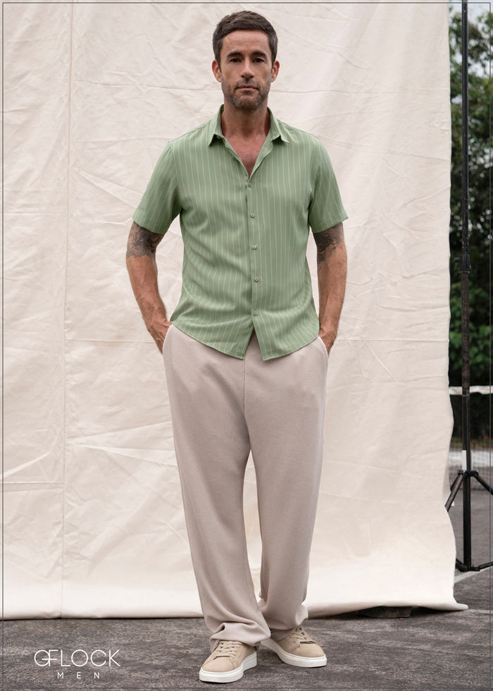 Normal Collar Short Sleeve Shirt - 080426