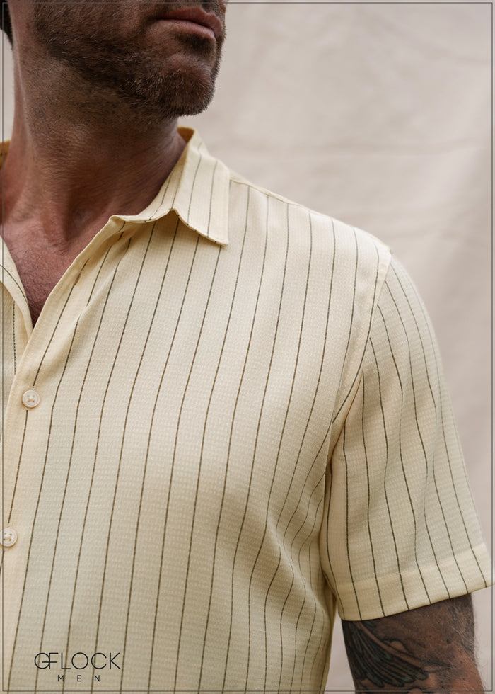 Normal Collar Short Sleeve Shirt - 080426