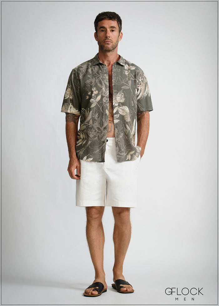 Normal Collar Short Sleeve Shirt - 260426