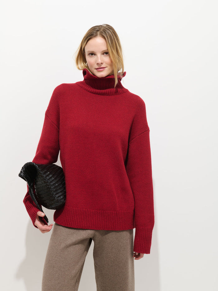 Nottinghill Turtleneck Sweater - Wine