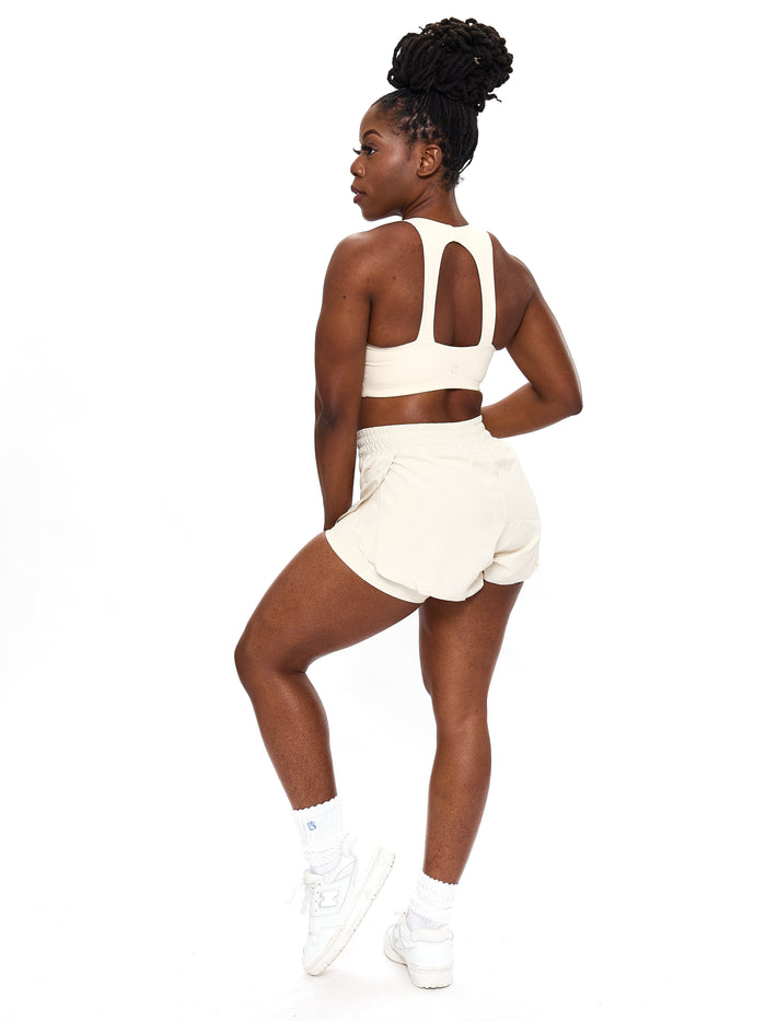 *PREORDER* Nubre Notch Sports Bra - Oat Milk