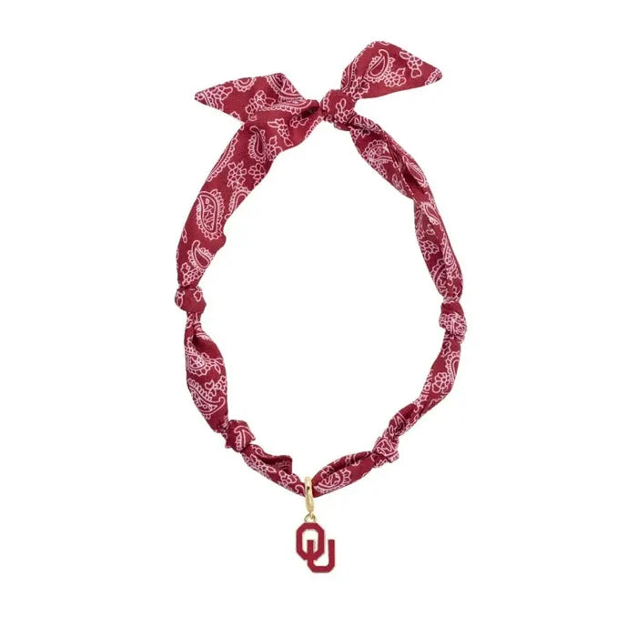 Oklahoma Sooners Logo Bandana Scarf Necklace